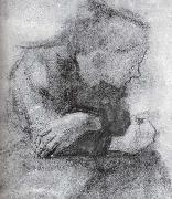 kathe kollwitz Sitting woman with crossed arms oil painting picture wholesale